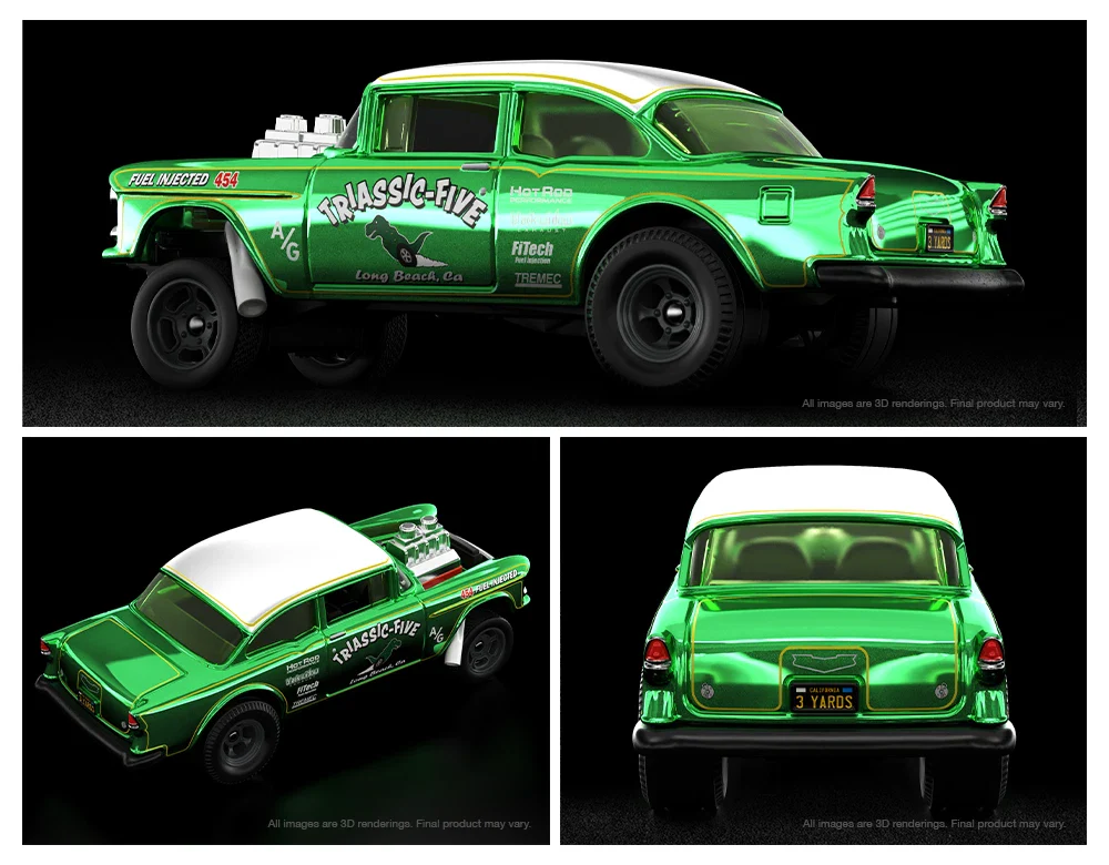 HotWheels RLC '55 Chevy Belair Gasser Imported 1:64 Scale ( With Protector ) - Image 3