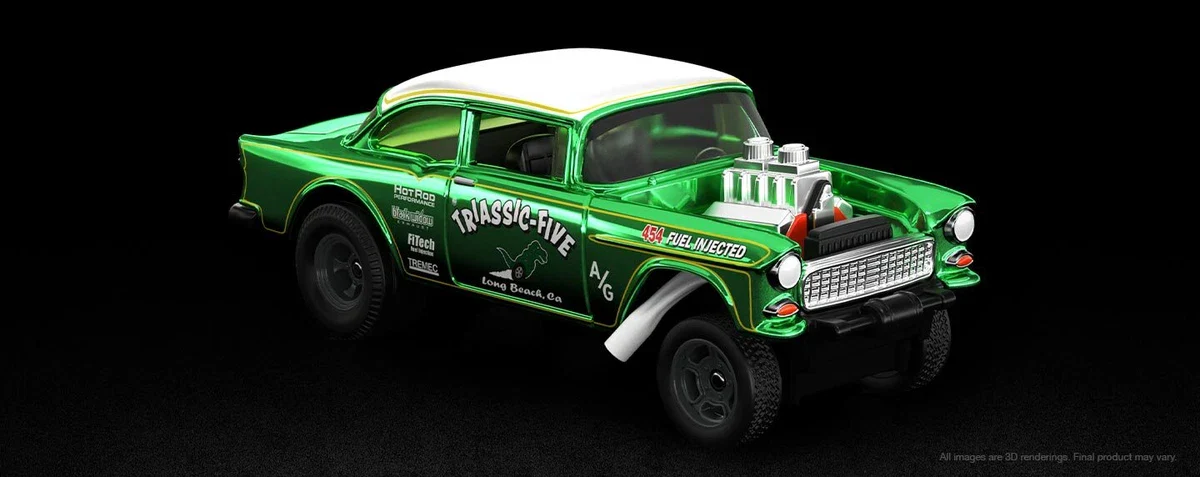 HotWheels RLC '55 Chevy Belair Gasser Imported 1:64 Scale ( With Protector ) - Image 4