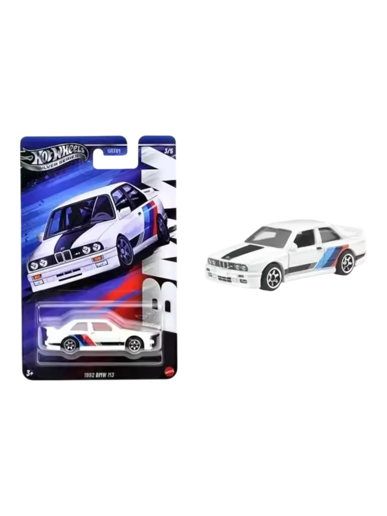 Hotwheels silver series 1992 bmw m3 imported Card Art mainline 1:64 Scale