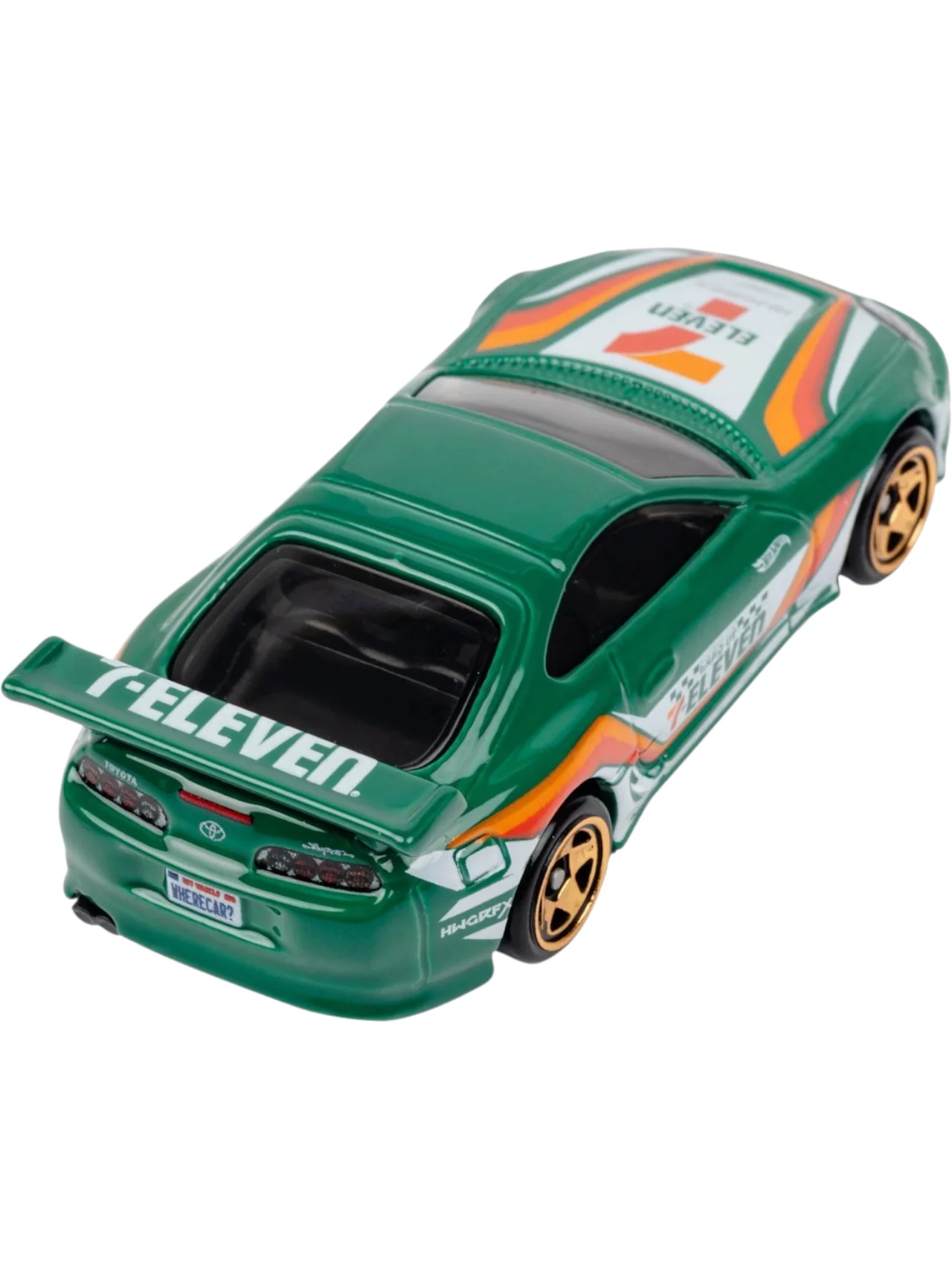 Hotwheels Silver Series 7-Eleven Toyota Supra Imported Card Art Mainline 1:64 Scale (with protector) - Image 3