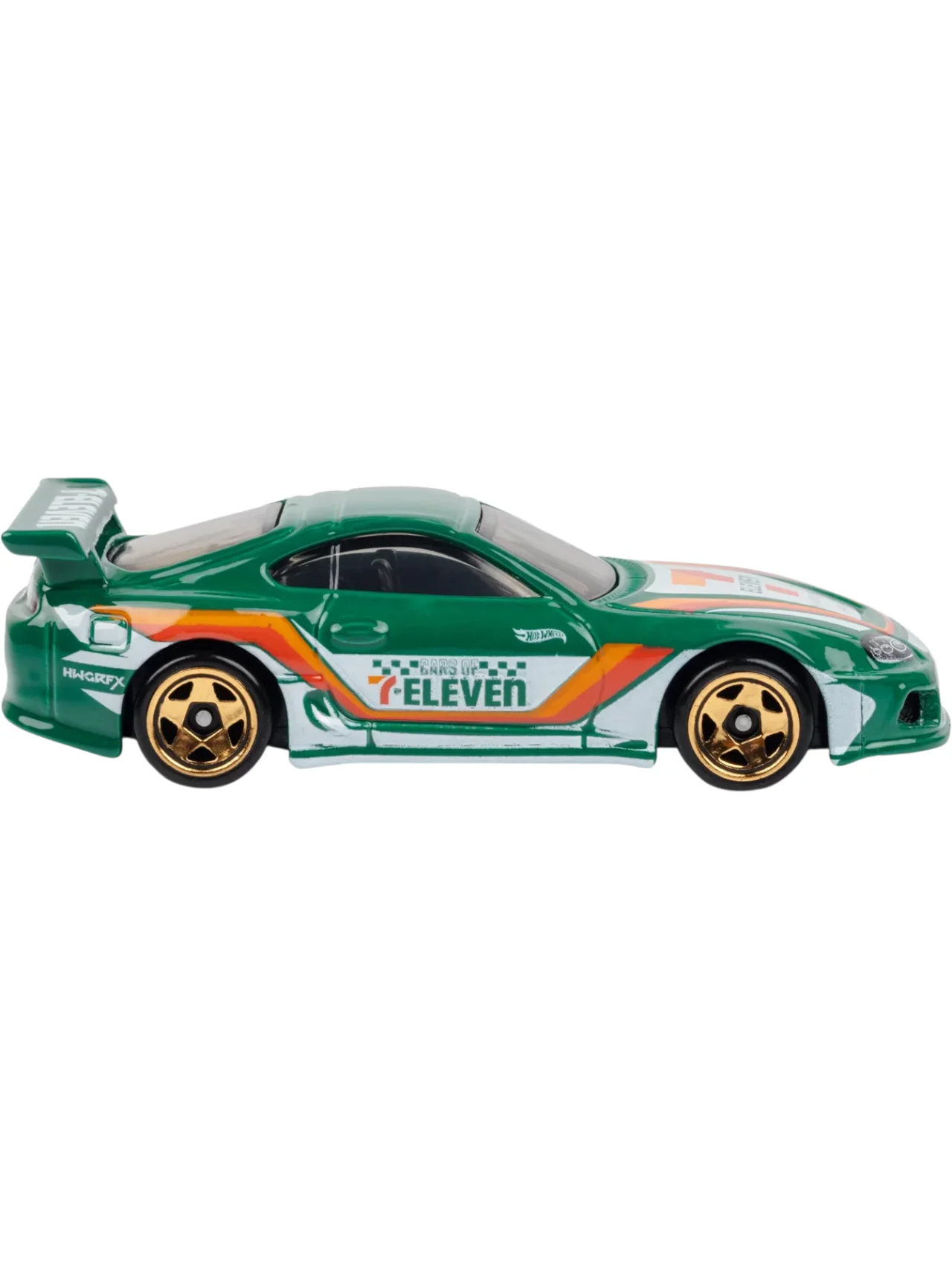 Hotwheels Silver Series 7-Eleven Toyota Supra Imported Card Art Mainline 1:64 Scale (with protector) - Image 4