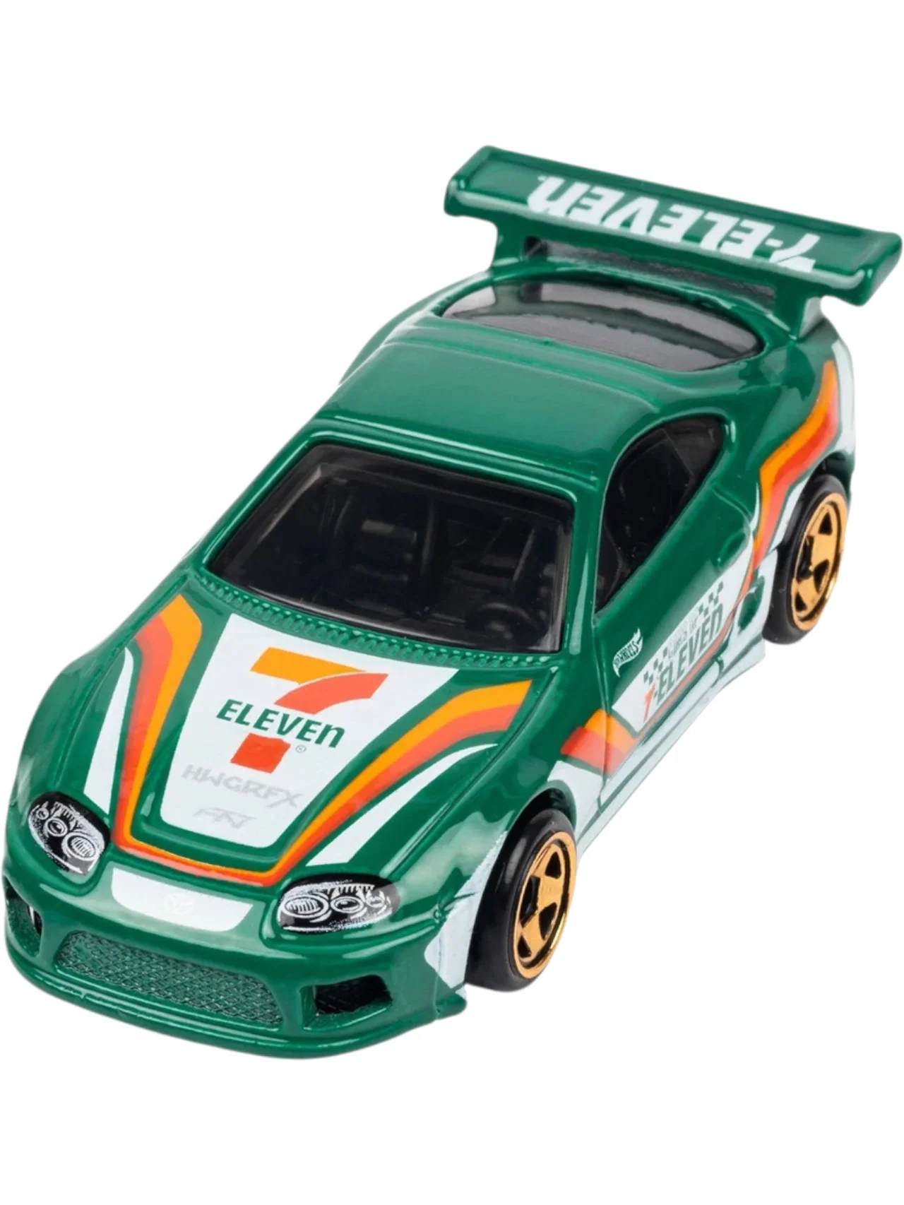 Hotwheels Silver Series 7-Eleven Toyota Supra Imported Card Art Mainline 1:64 Scale (with protector) - Image 6