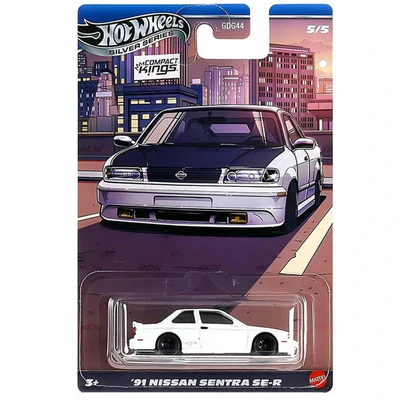 HotWheels Silver Series 91 Nissan Sentra Se-R Imported Card Art 1:64 Scale ( Card Damage car mint condition)