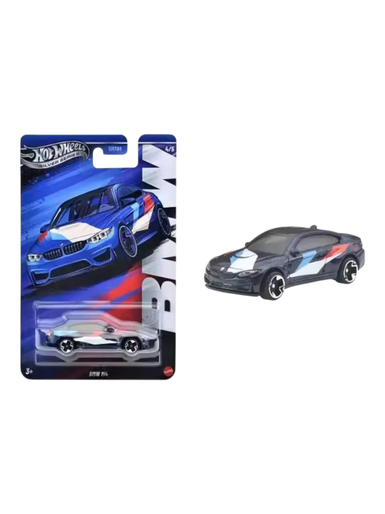 Hotwheels silver series bmw m4 imported card art mainline 1:64 Scale