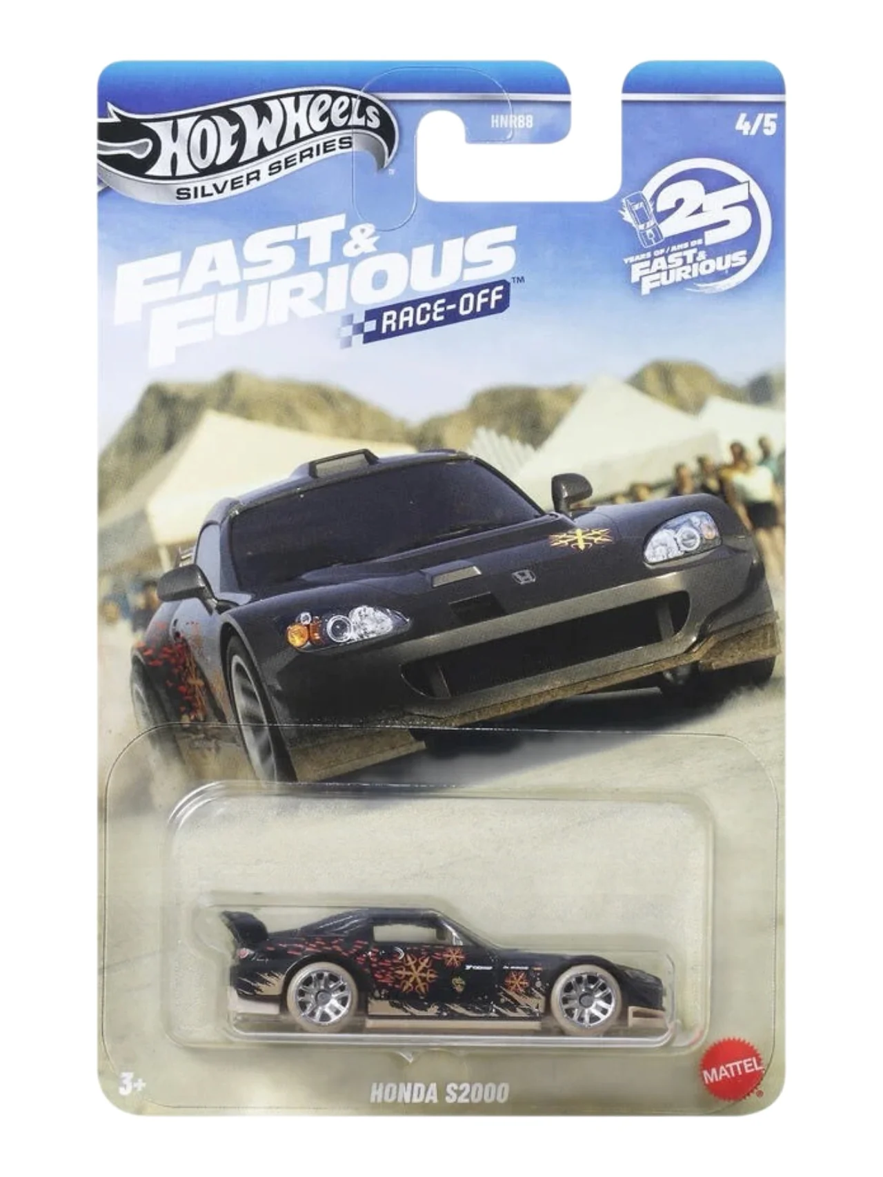 HotWheels Silver Series Fast And Furious Race- Off Set Of 5 Diecast Toyota Celica , Mazda RX-7 , Honda S2000 , Civic Eg , Volkswagen Jetta Mk3 1:64 Scale - Image 3