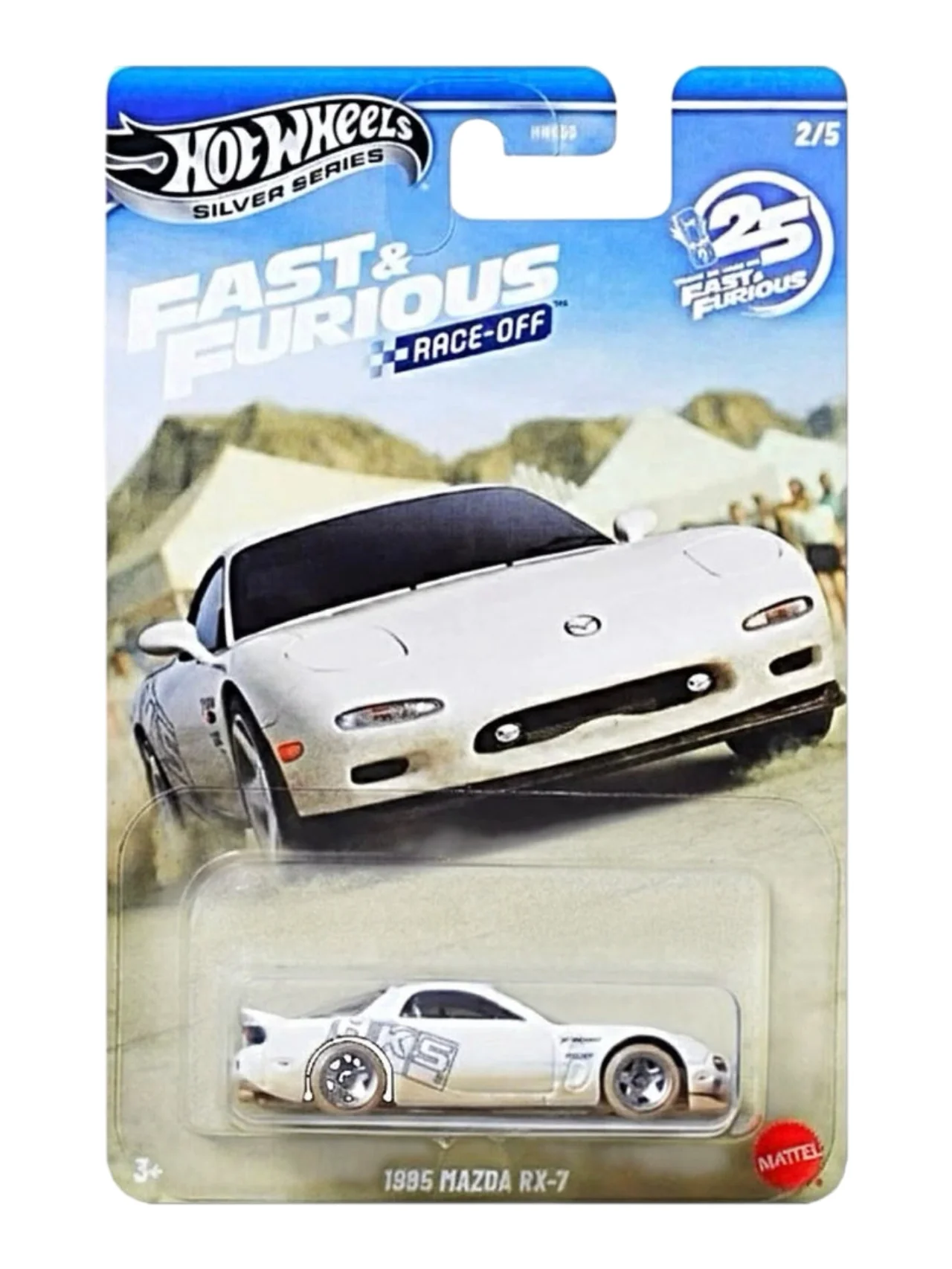 HotWheels Silver Series Fast And Furious Race- Off Set Of 5 Diecast Toyota Celica , Mazda RX-7 , Honda S2000 , Civic Eg , Volkswagen Jetta Mk3 1:64 Scale - Image 6