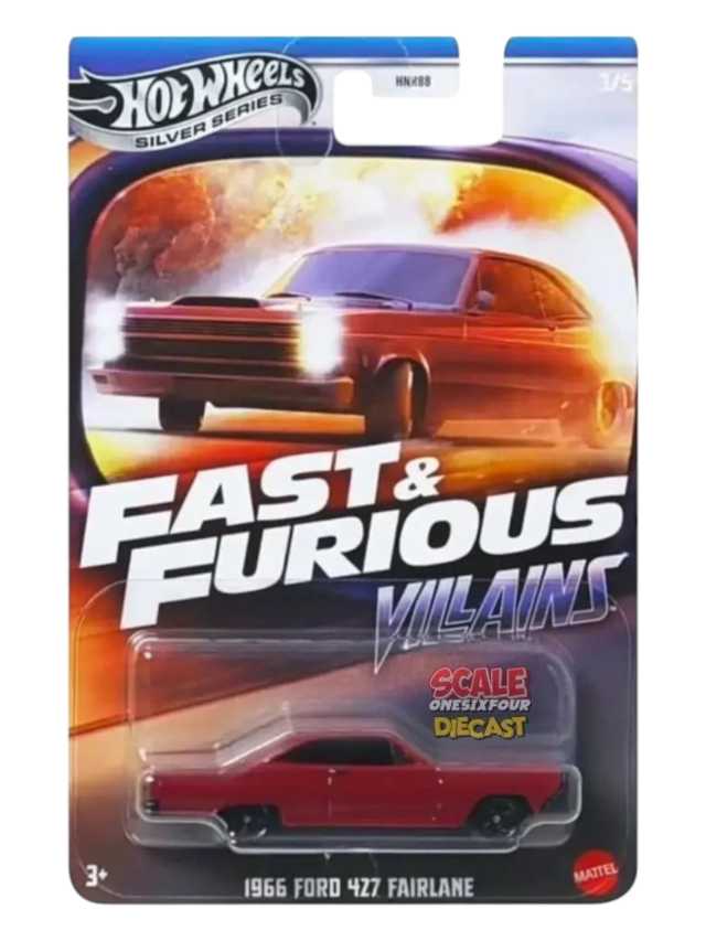 Hotwheels silver Series fast and Furious villains set of 5 imported mainline card art 1:64 scale - Image 2