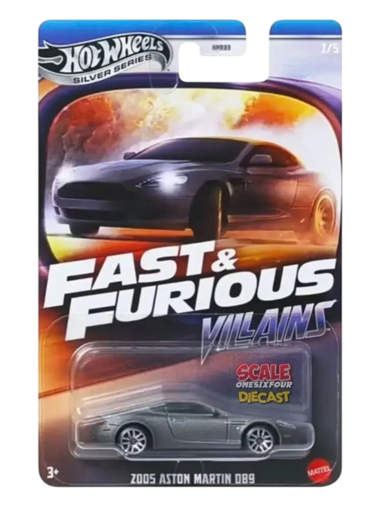 Hotwheels silver Series fast and Furious villains set of 5 imported mainline card art 1:64 scale - Image 5