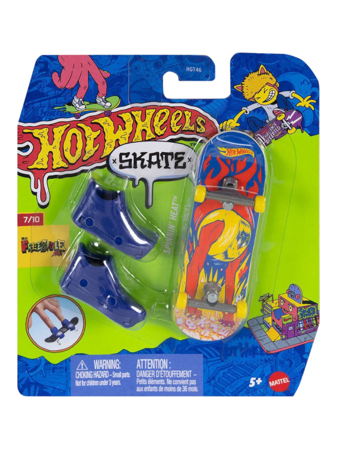 HotWheels Skate Spinnin Heat Fingerboard and Skate Shoes