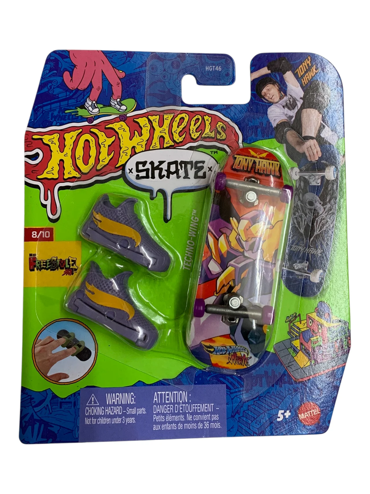 HotWheels Skate Tony Hawk Techno-Wing Fingerboard and Skate Shoes