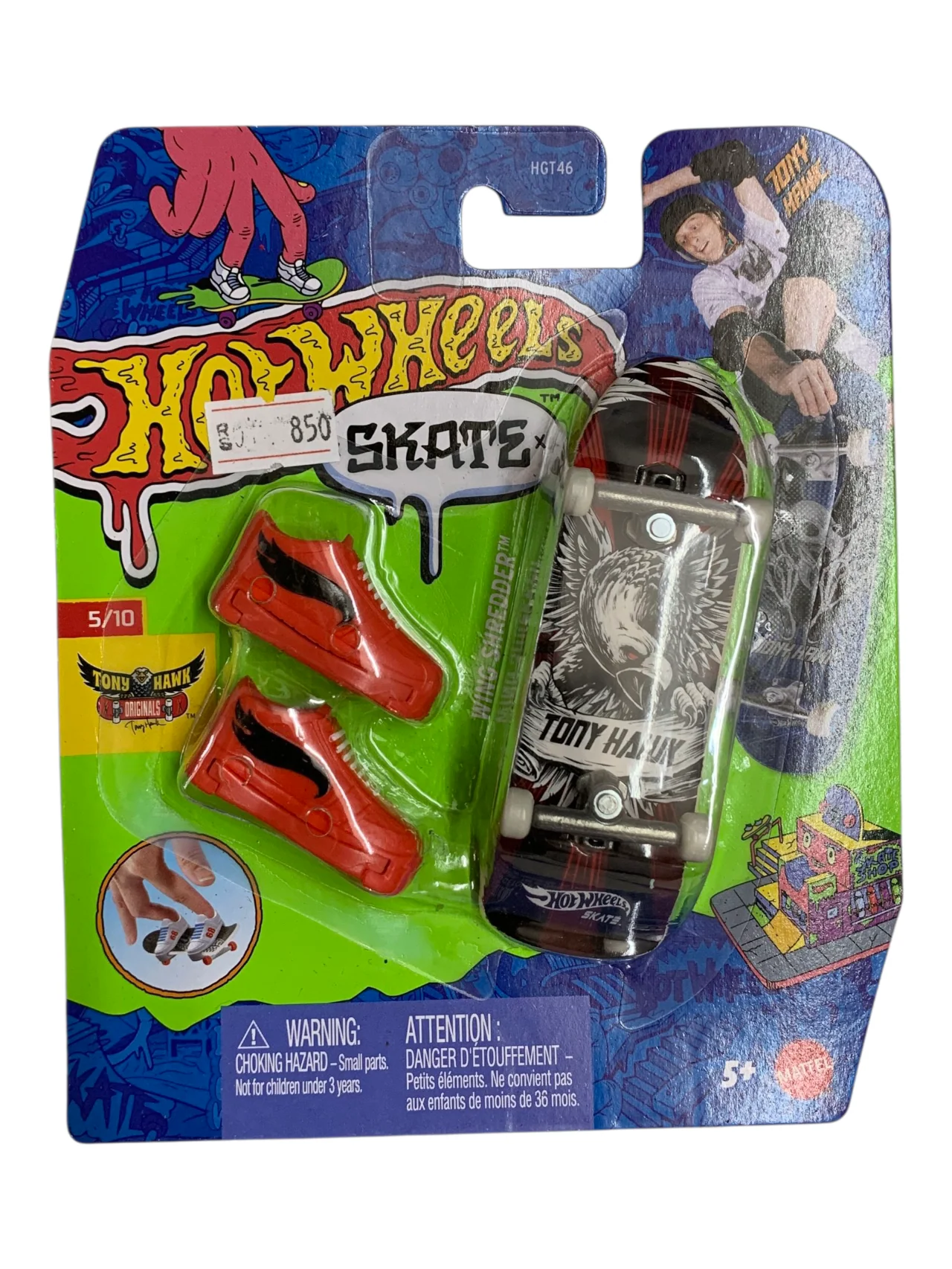 HotWheels Skate Tony Hawk Wing Shredder Fingerboard and Skate Shoes