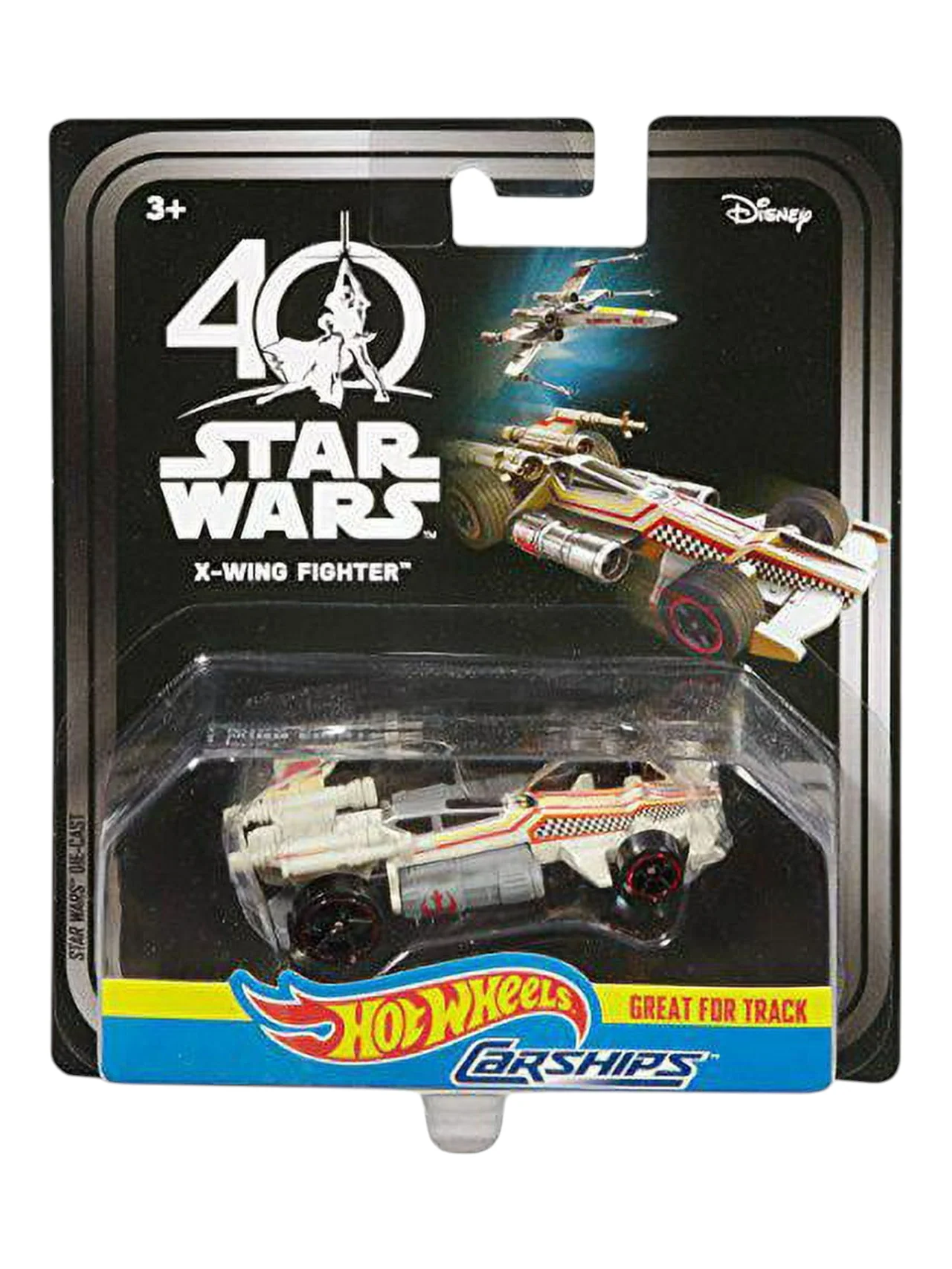 HotWheels Star Wars Carships 40th Anniversary X-Wing Fighter Imported Premium 1:64 Scale ( Card Damage)