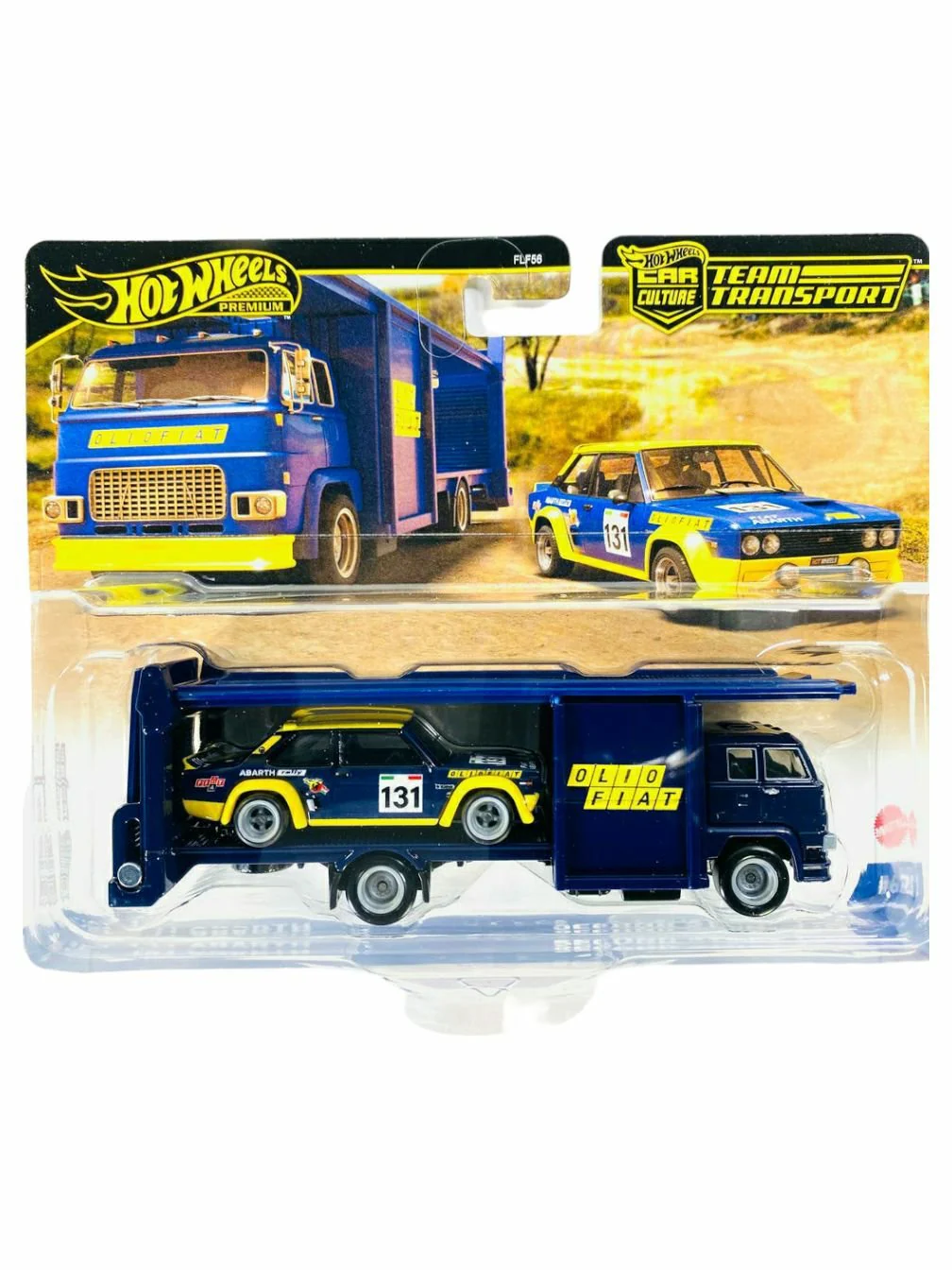 Hotwheels Fiat 131 Abarth and second story lorry Imported team Transport 1:64 scale