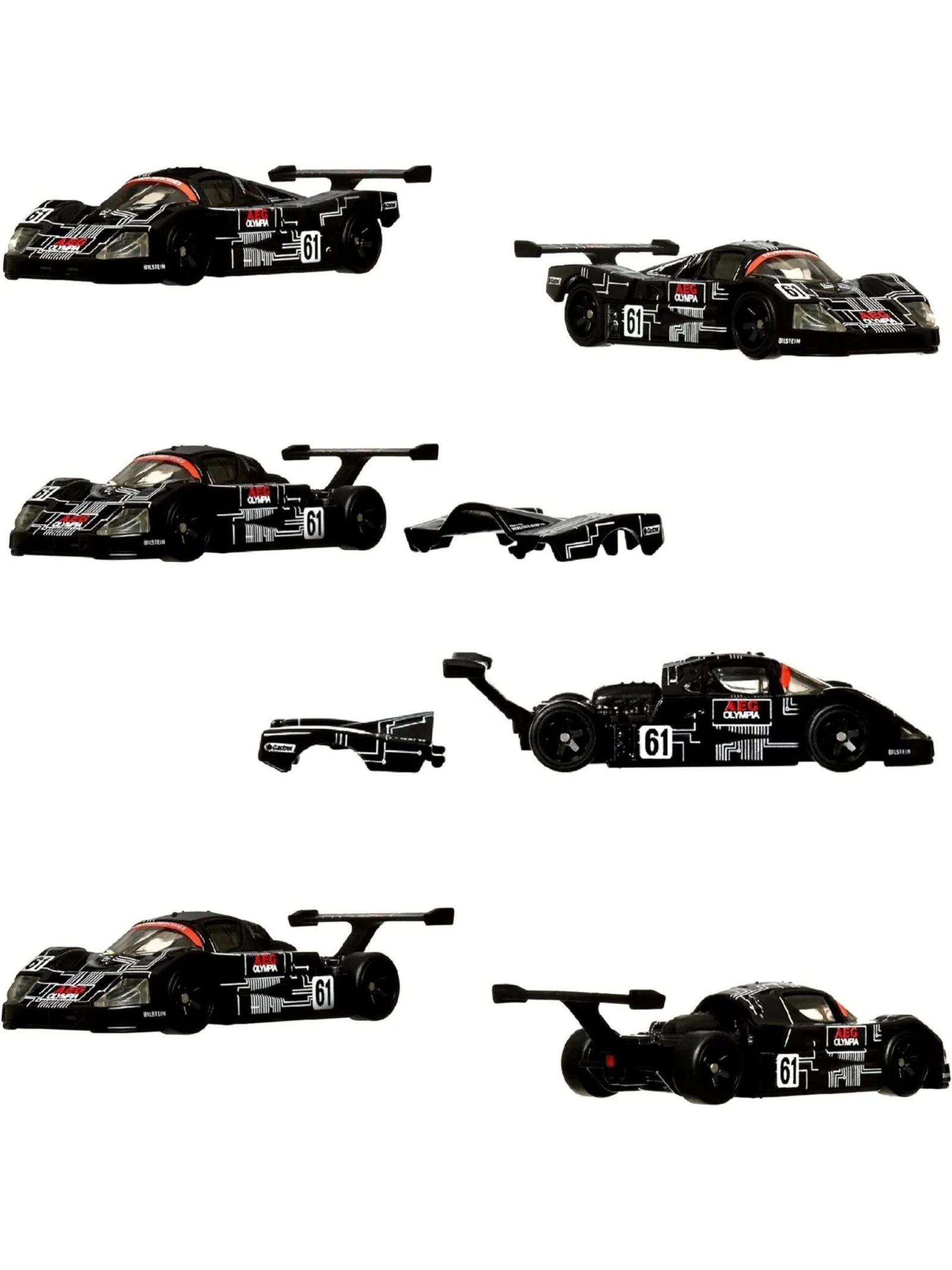 HotWheels Track Day Diorama Euro Hauler- 84 Audi Sport Quattro- Lamborghini Essenza SCV12- Sauber Mercedes C9 - Image 2