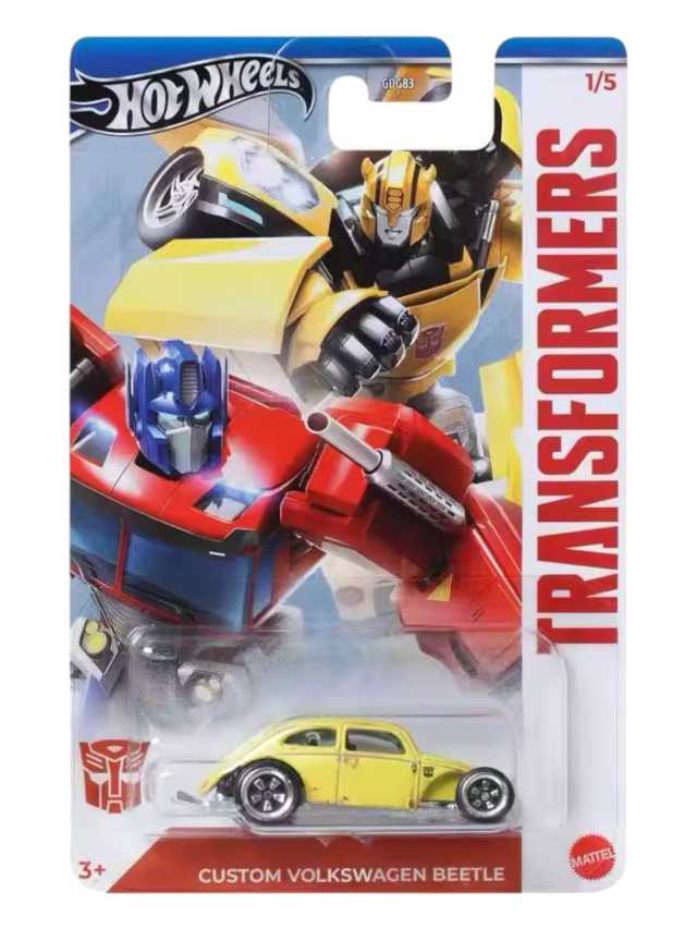 Hotwheels transformer optimus prime series set of 5 imported mainline card art 1:64 scale - Image 2