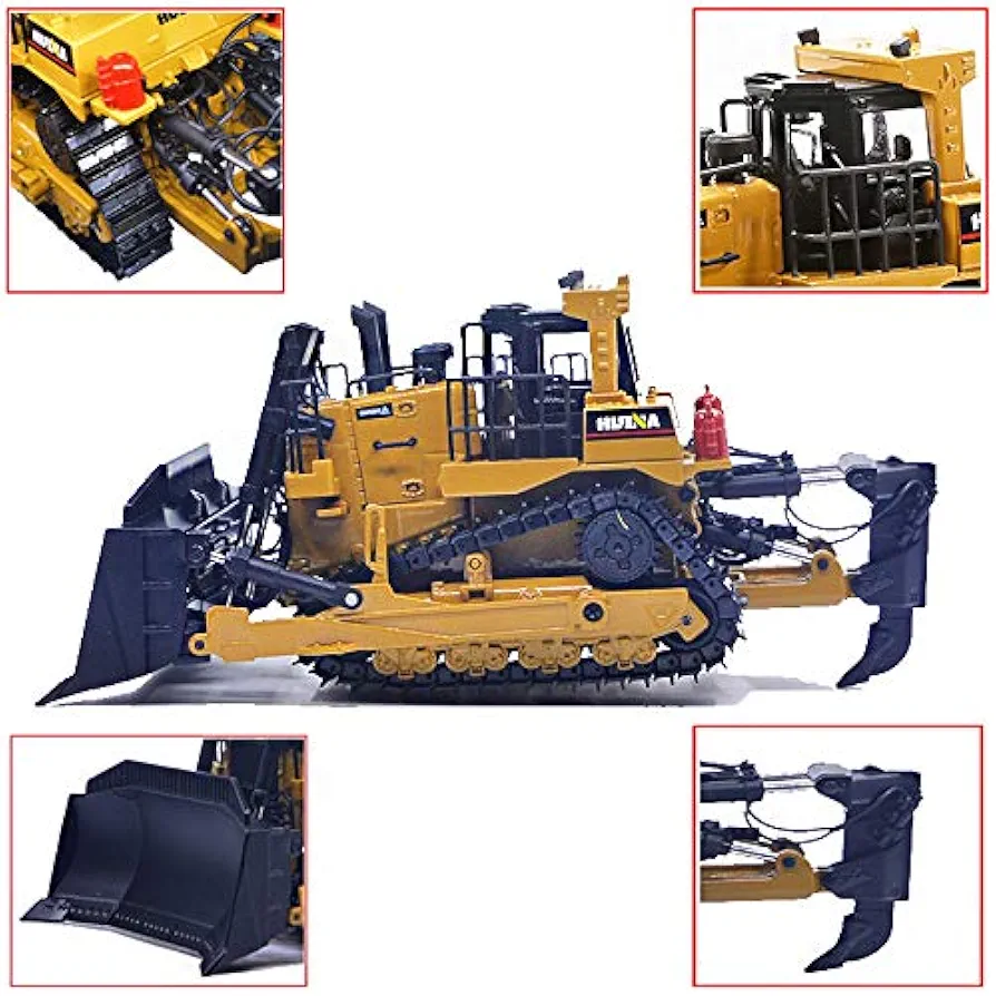 HUI NA Diecast Engineering Bulldozer Vehicle Model Imported 1:50 Scale - Image 4