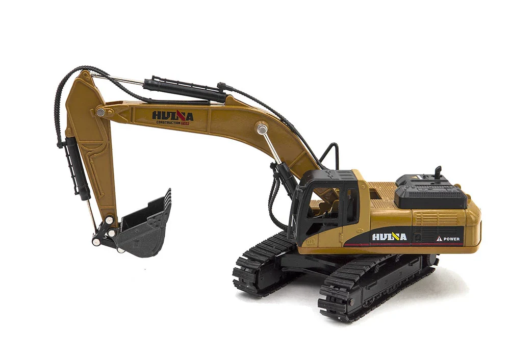 HUINA 1611 Articulated Truck & Excavator Diecast Metal 1:50 Scale - Image 5