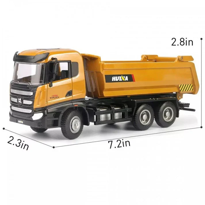 HUINA 1718 Professional Dump Truck Engineering Vehicle Model 1:50 Scale Die-cast Simulation - Image 5
