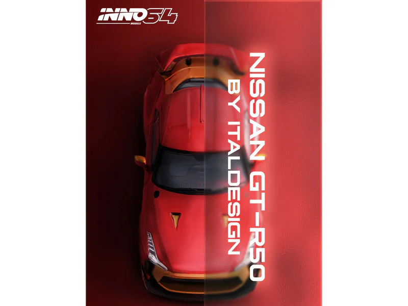 INNO64 Nissan-R50 GT-R by ITALDESIGN 1:64 Scale diecast Model IN64-R50-RED - Image 4