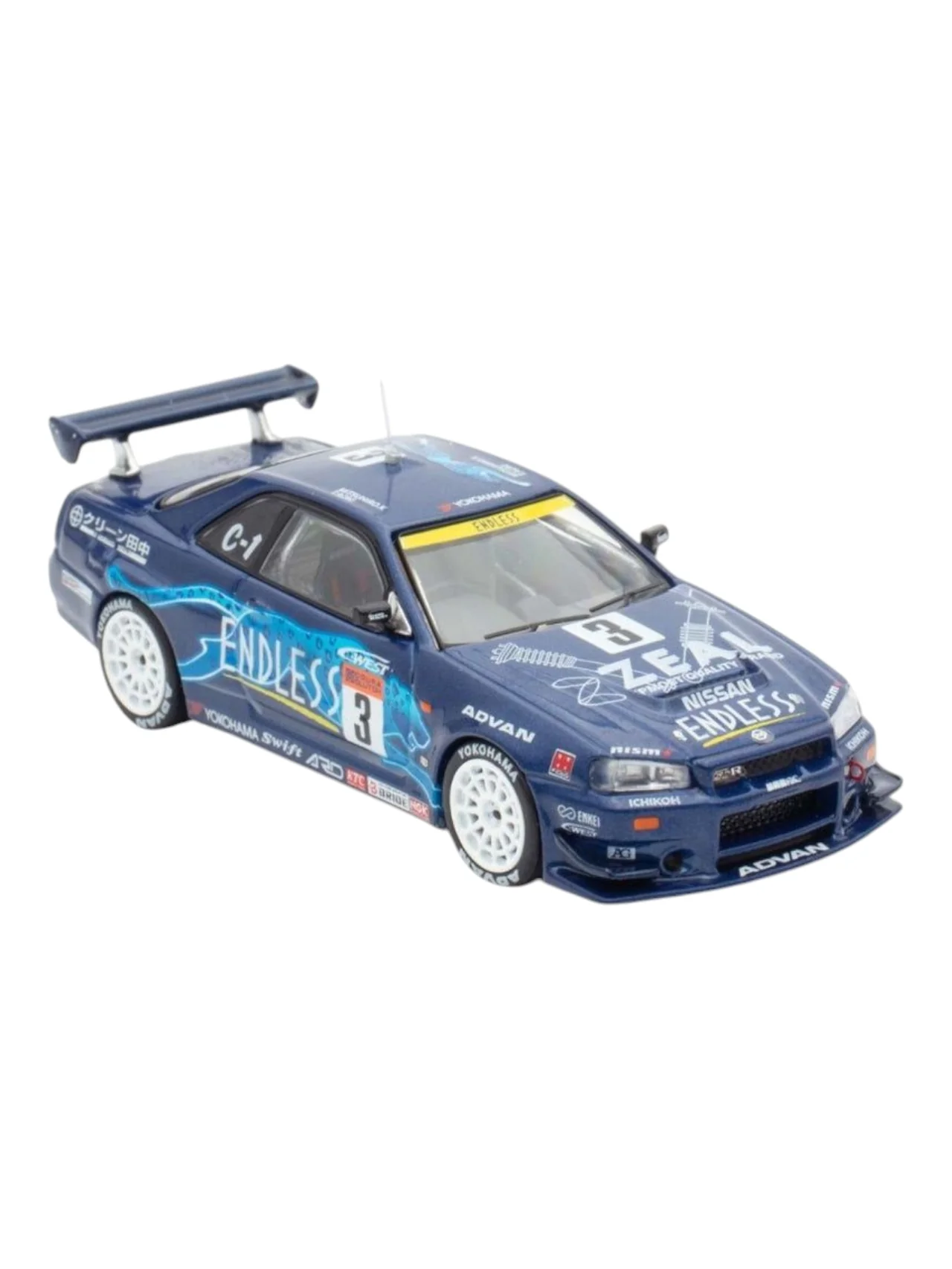 INNO64: Nissan Skyline GTR R34 3 Endless Advan Super Taikyu Series 2002 1:64 Scale - Image 2