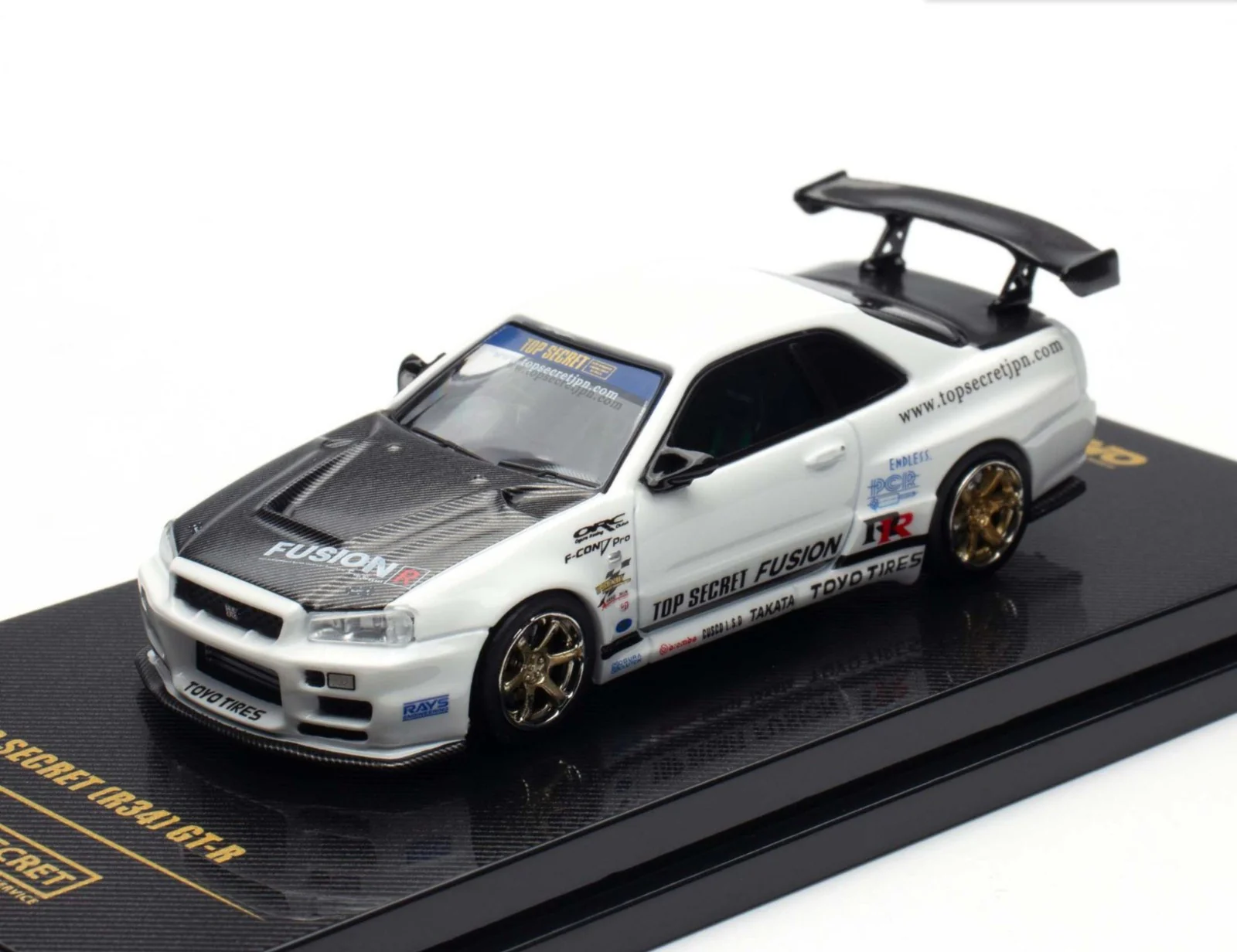 INNO64 Top Secret (R34) GT-R White 1:64 Scale Metal Diecast IN64-R34TS-WHI - Image 4