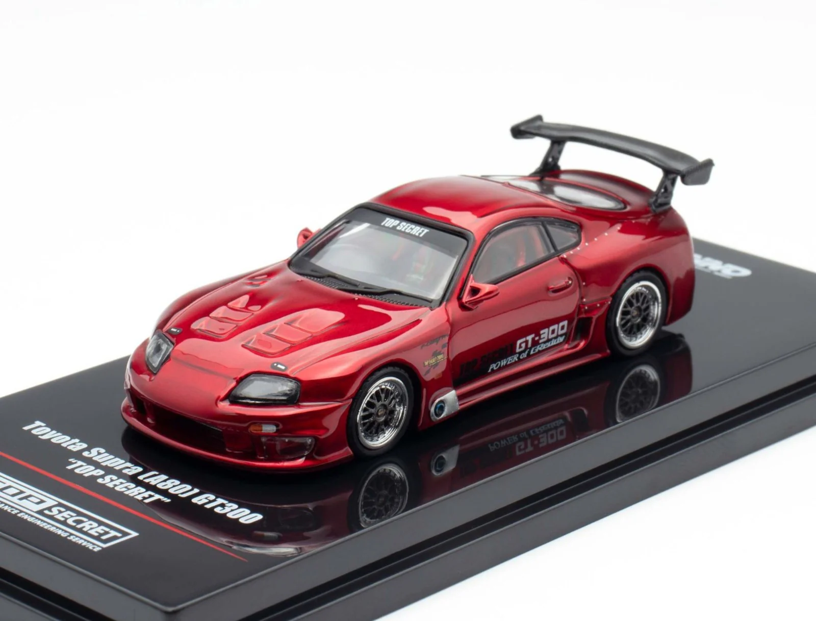 INNO64 Top Secret Toyota Supra(A80) GT300 Red 1:64 Scale Metal Diecast IN64-A80TS-RED - Image 4