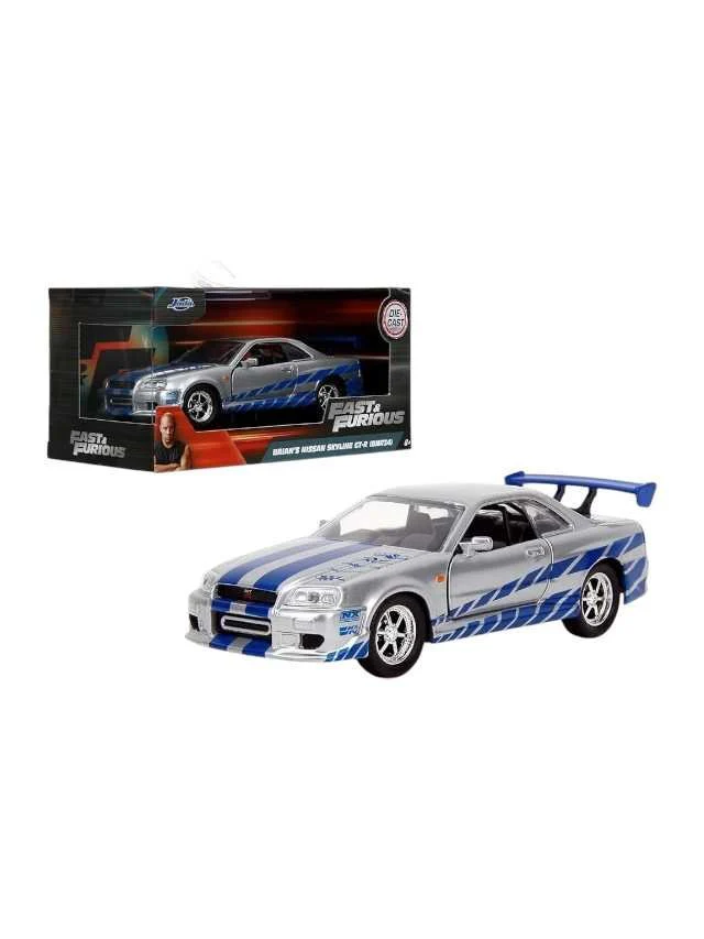 Jada Fast and Furious Nissan Skyline Gt-R (BNR34) (Box Damage car mint condition) 1:43 scale