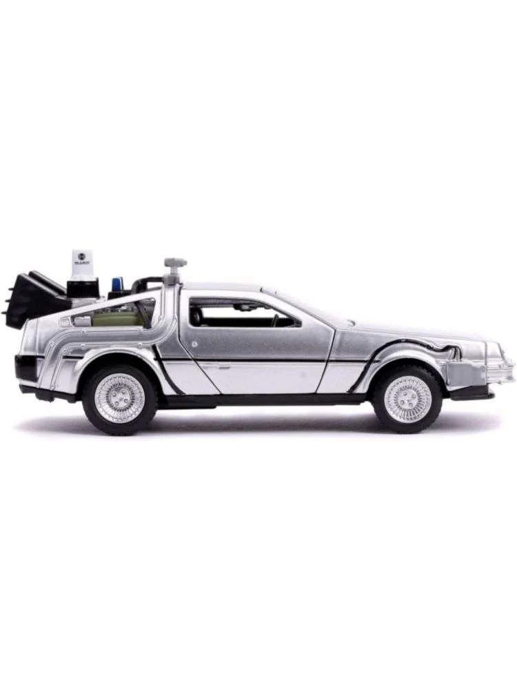 Jada Hollywood Rides 1:64 Scale Back to The Future Time Machine, Silver - Image 4