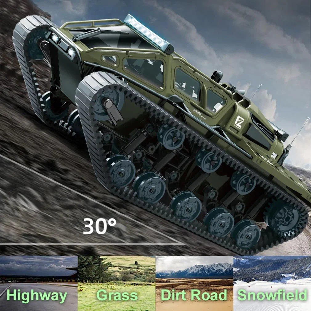 JJRC Ripsaw EV3-F4, 2.4Ghz Remote Control Crawler High Speed Tank, Off-Road RC Tracked Vehicles 360°Pirouette Drifting Car 2×1.5V Battery ( Not Included ),USB Charger included 1:16 Scale - Image 14