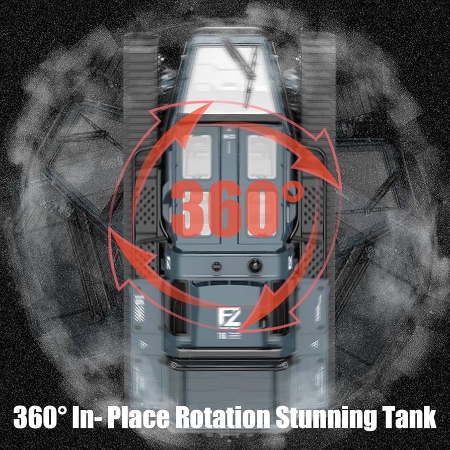 JJRC Ripsaw EV3-F4, 2.4Ghz Remote Control Crawler High Speed Tank, Off-Road RC Tracked Vehicles 360°Pirouette Drifting Car 2×1.5V Battery ( Not Included ),USB Charger included 1:16 Scale - Image 5