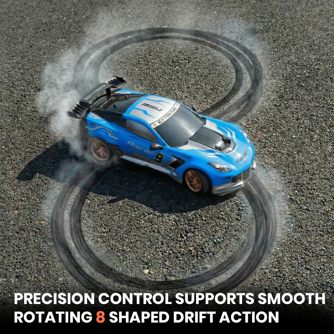 Joy Junction Mustang JOY Junction Mustang 1:10 Scale High-Speed RC Racing Car – 2.4GHz Remote Control Sports Car with Rechargeable Battery, LED Lights & Drift Performance - Image 4
