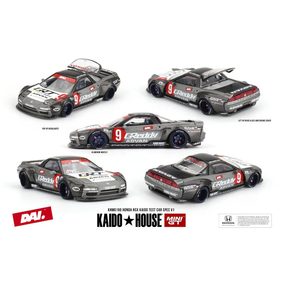 Mini gt Kaido House Mini Honda NSX Kaido Test Car Spec V1 #190 1:64 Scale - Image 11