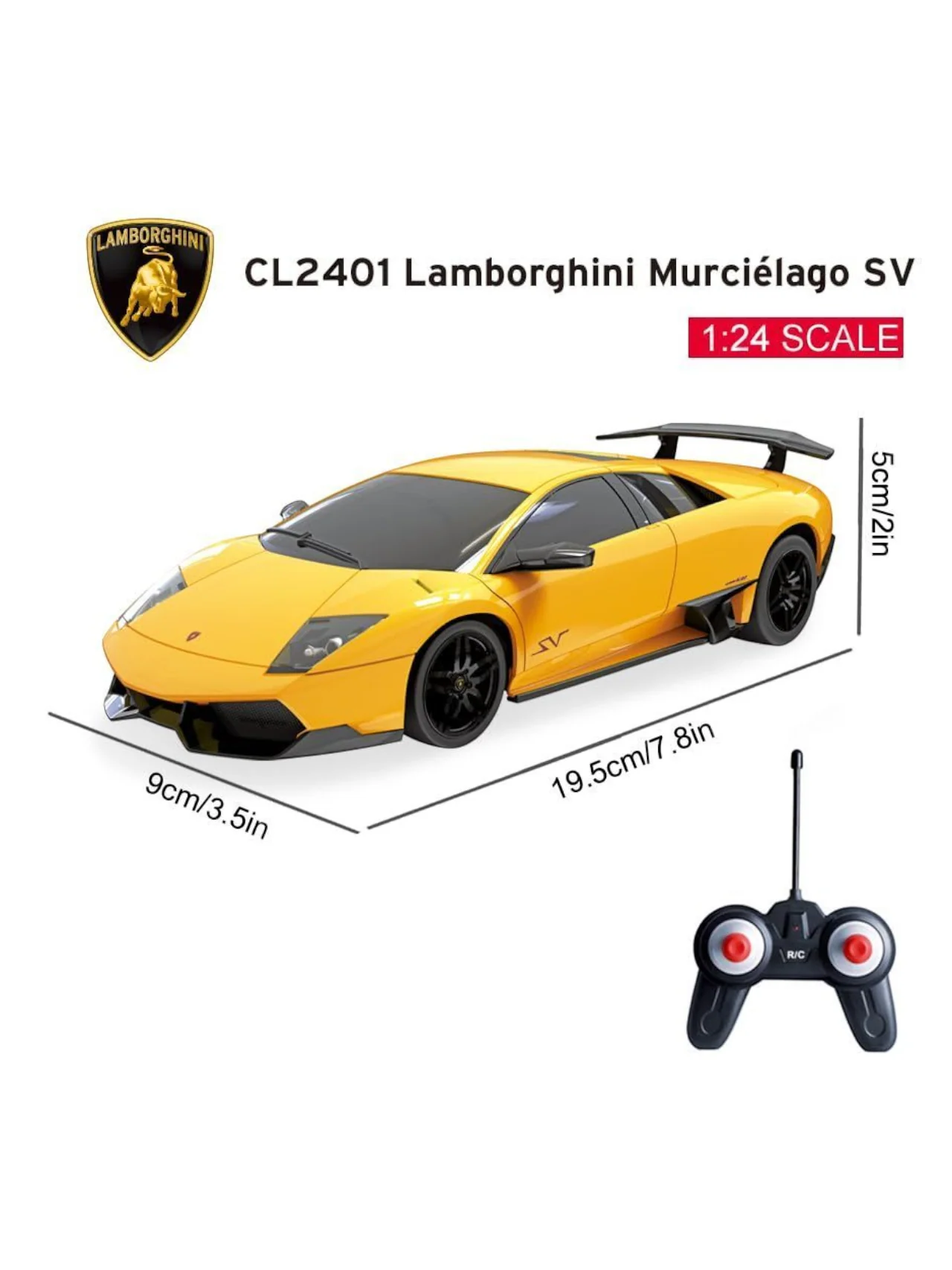 Lamborghini Murcielago SV Remote Control Car 1:24 Scale (Official Licensed Product) - Image 4