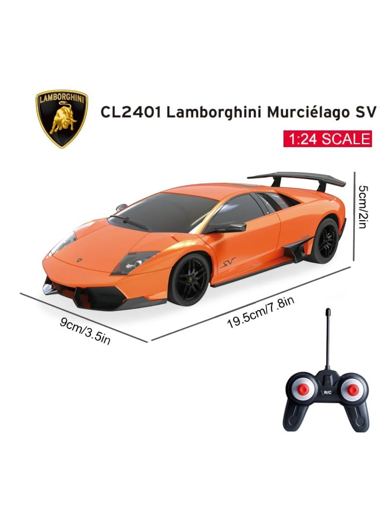 Lamborghini Murcielago SV Remote Control Car 1:24 Scale (Official Licensed Product) - Image 9