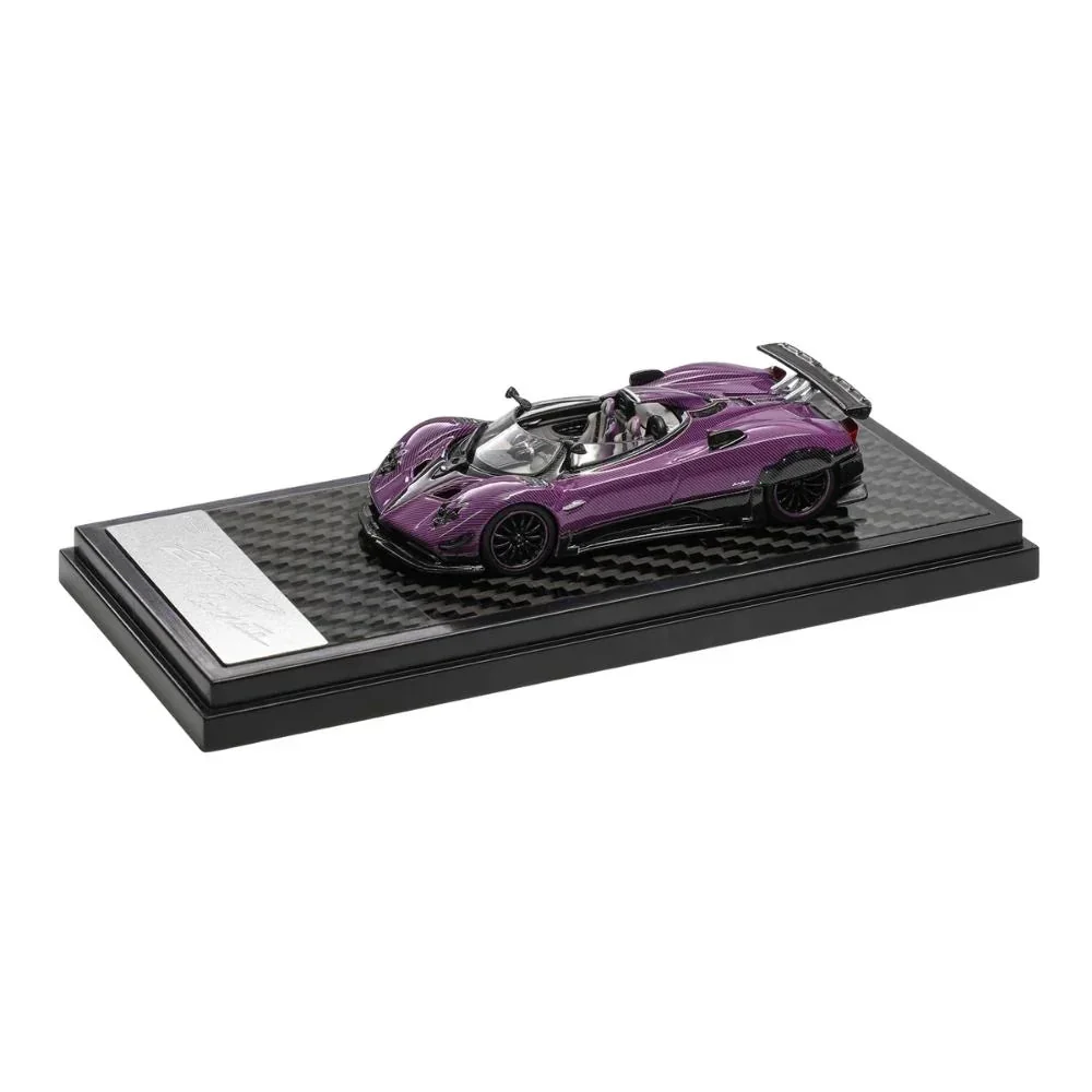 LCD Models Pagani Zonda HP Barchetta Carbon Purple Die-Cast Supercar Imported 1:64 Scale - Image 3