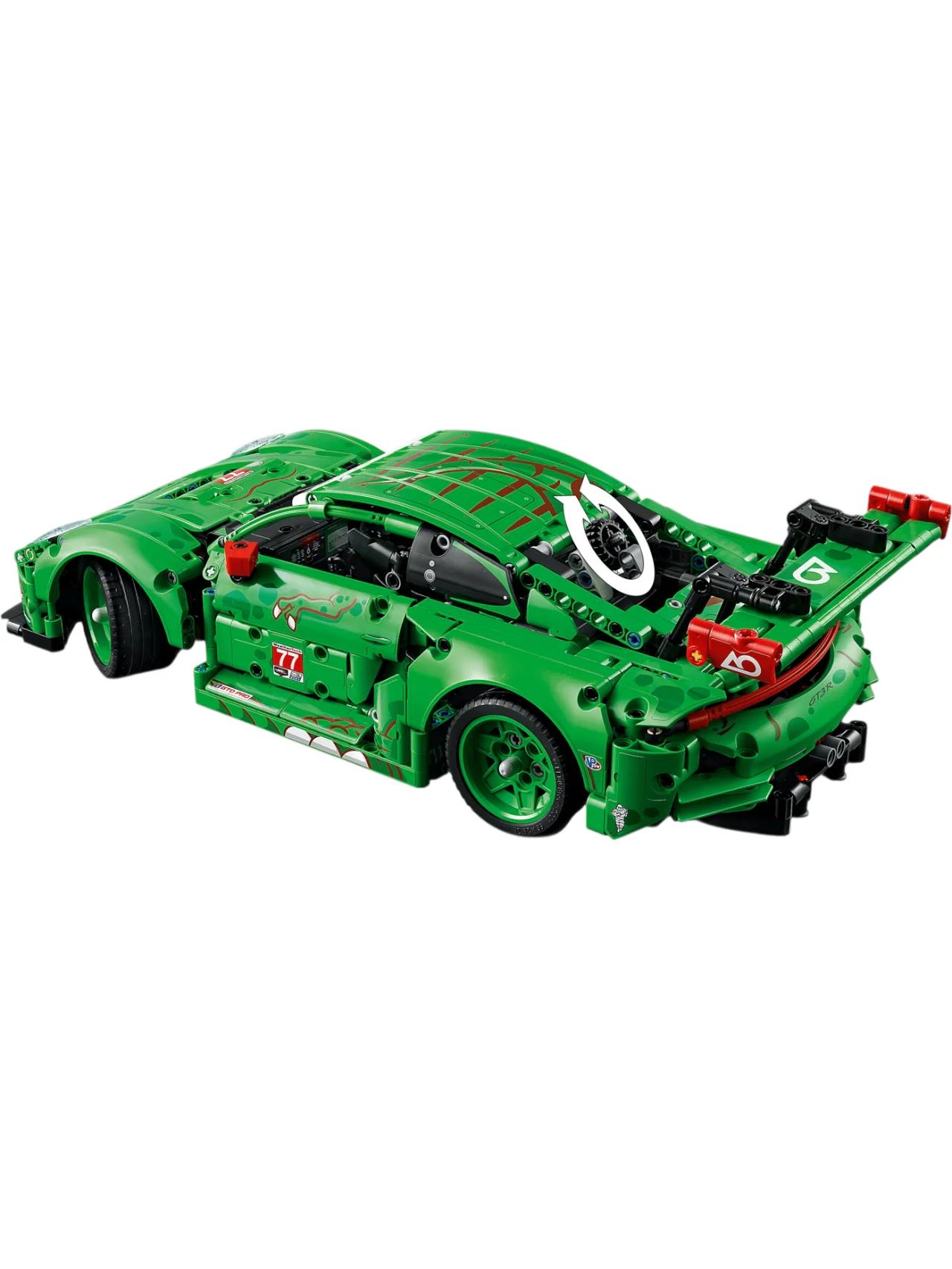 LEGO Technic Porsche 911 GT3 R Rexy AO Racing Car - Model Car Building Kit for Kids 1313 pcs - Image 7