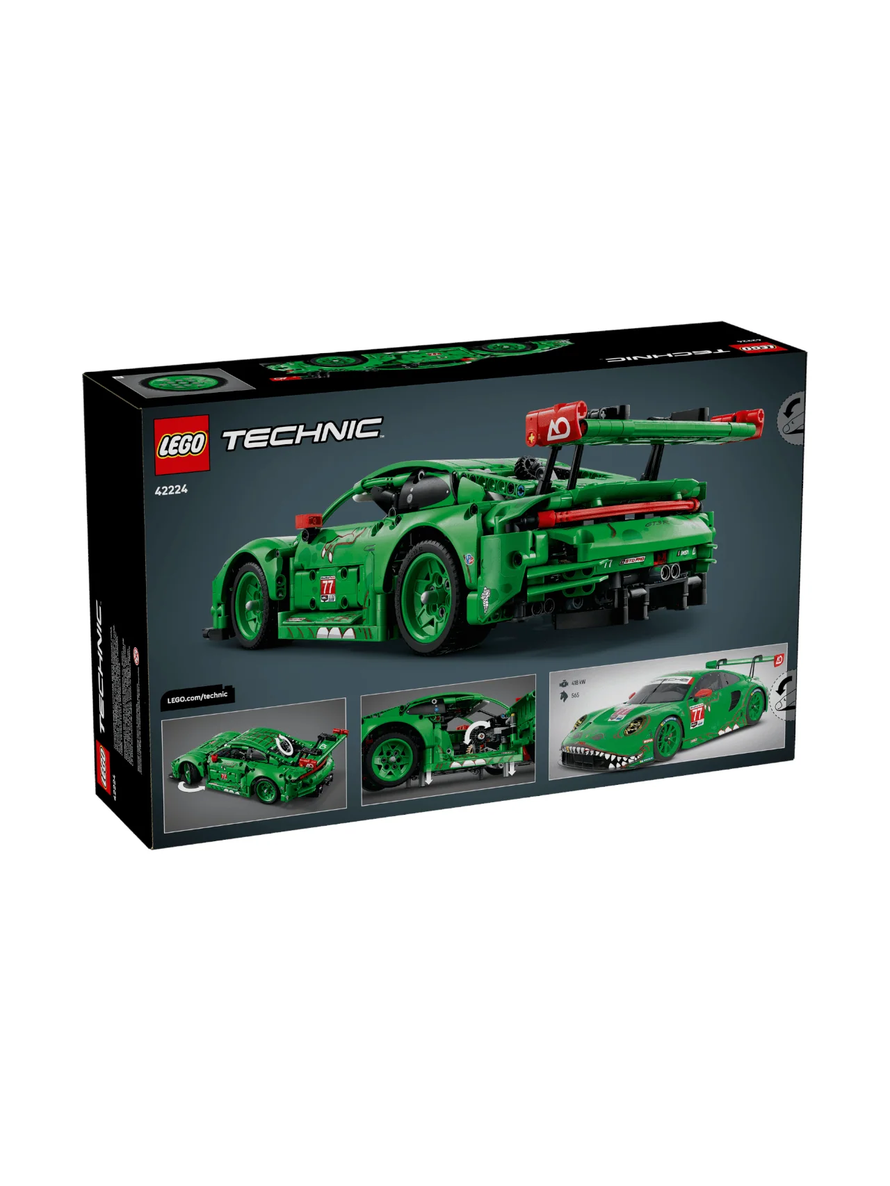 LEGO Technic Porsche 911 GT3 R Rexy AO Racing Car - Model Car Building Kit for Kids 1313 pcs - Image 8