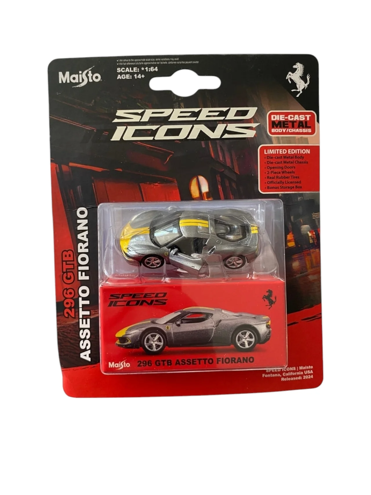 Maisto speed icons Ferrari 296 gtb assetto fiorano 1:64 Scale - Image 2