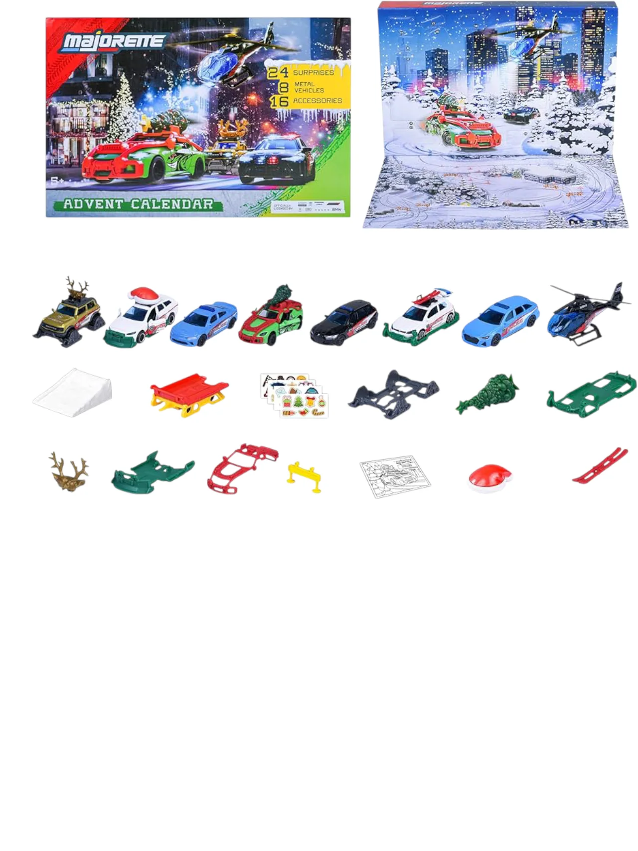 Majorette advent calendar premium 24 surprises ,8 Metal vehicles, 16 accessories 1:64 Scale 8504107000 - Image 5
