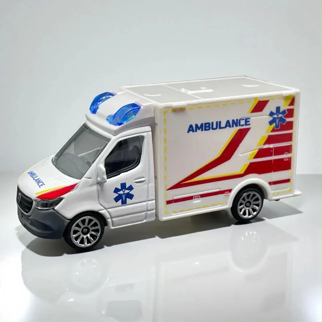 Majorette Ambulance Die-Cast Toy Vehicle | Emergency Rescue Series | Collectible Miniature Model Car 1:64 Scale - Image 2