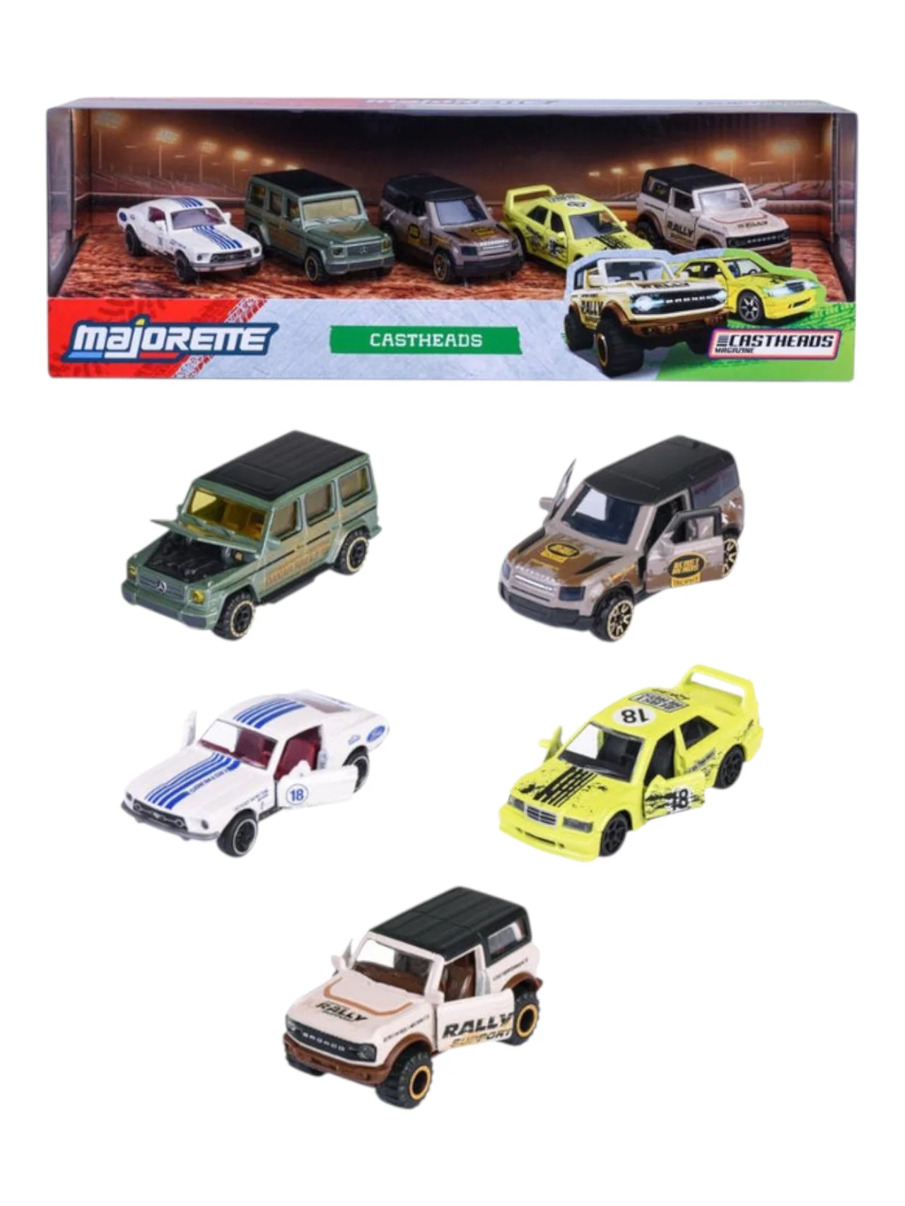 Majorette cast heads premium 5 car castheads special paint opening parts suspension 1:64 Scale 8504105002 - Image 2