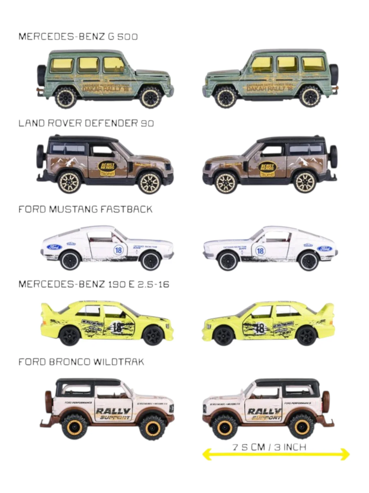 Majorette cast heads premium 5 car castheads special paint opening parts suspension 1:64 Scale 8504105002 - Image 4