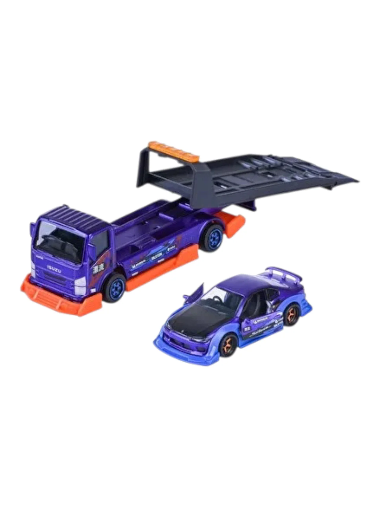 Majorette JDM Legends Tuning Transporter Isuzu NPR +Nissan Silvia(S15) SP /1:64 Scale/ Code- 8504103000 - Image 2
