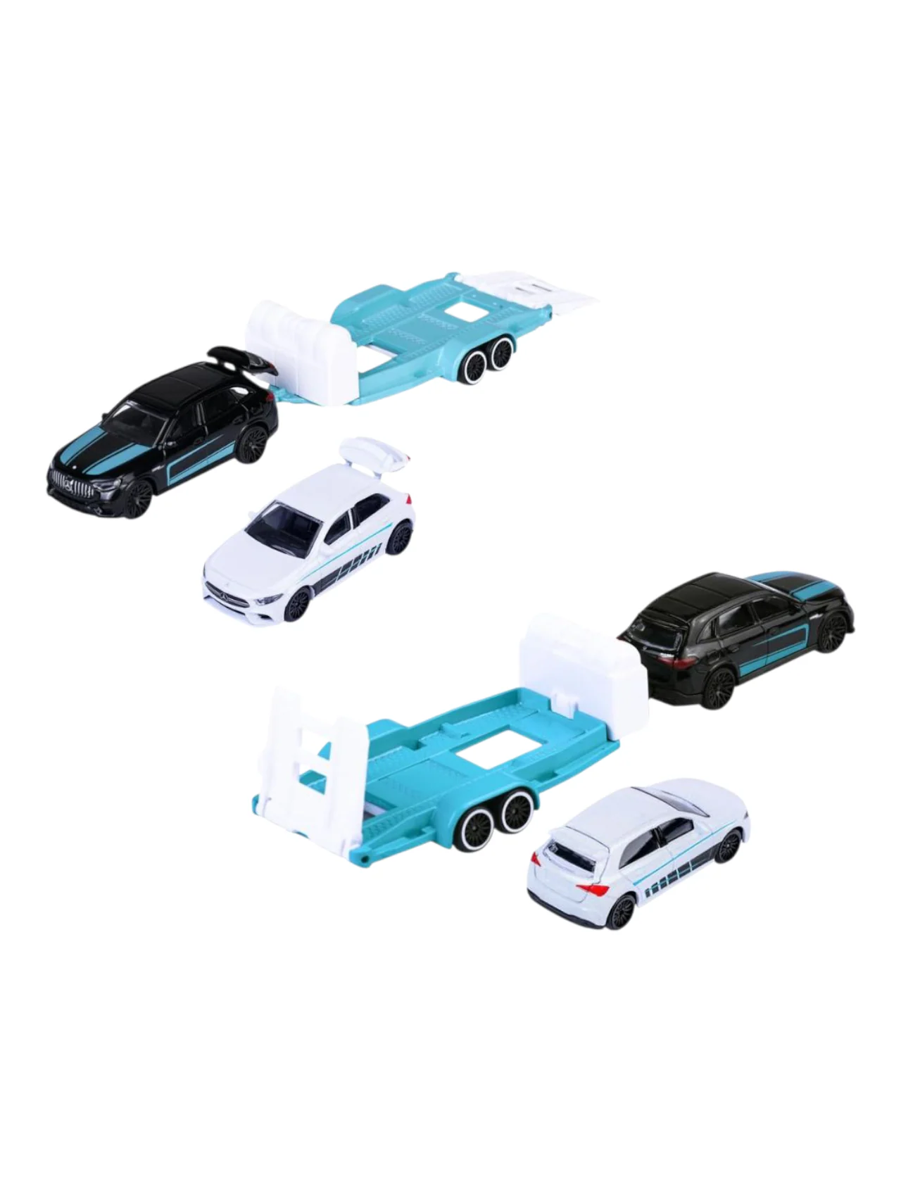 Majorette: Mercedes-AMG Deluxe Trailer - GLC 63 S + A 35/ 1:64 Scale/ Code- 8502103000 - Image 2