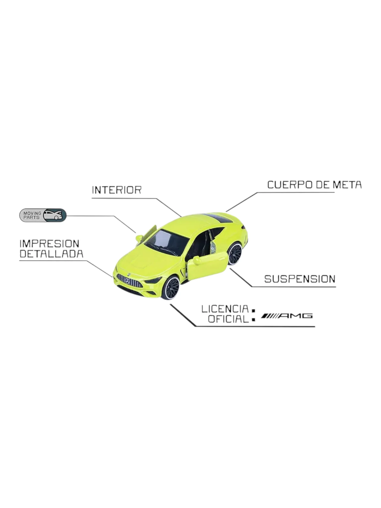 Majorette Mercedes amg premium car opening parts suspension 1:64 Scale 8502105000 - Image 4