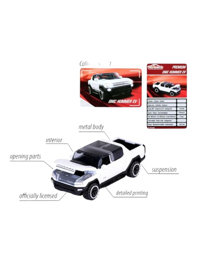 Majorette Premium Cars GMC Hummer EV 1:64 Scale - Image 4
