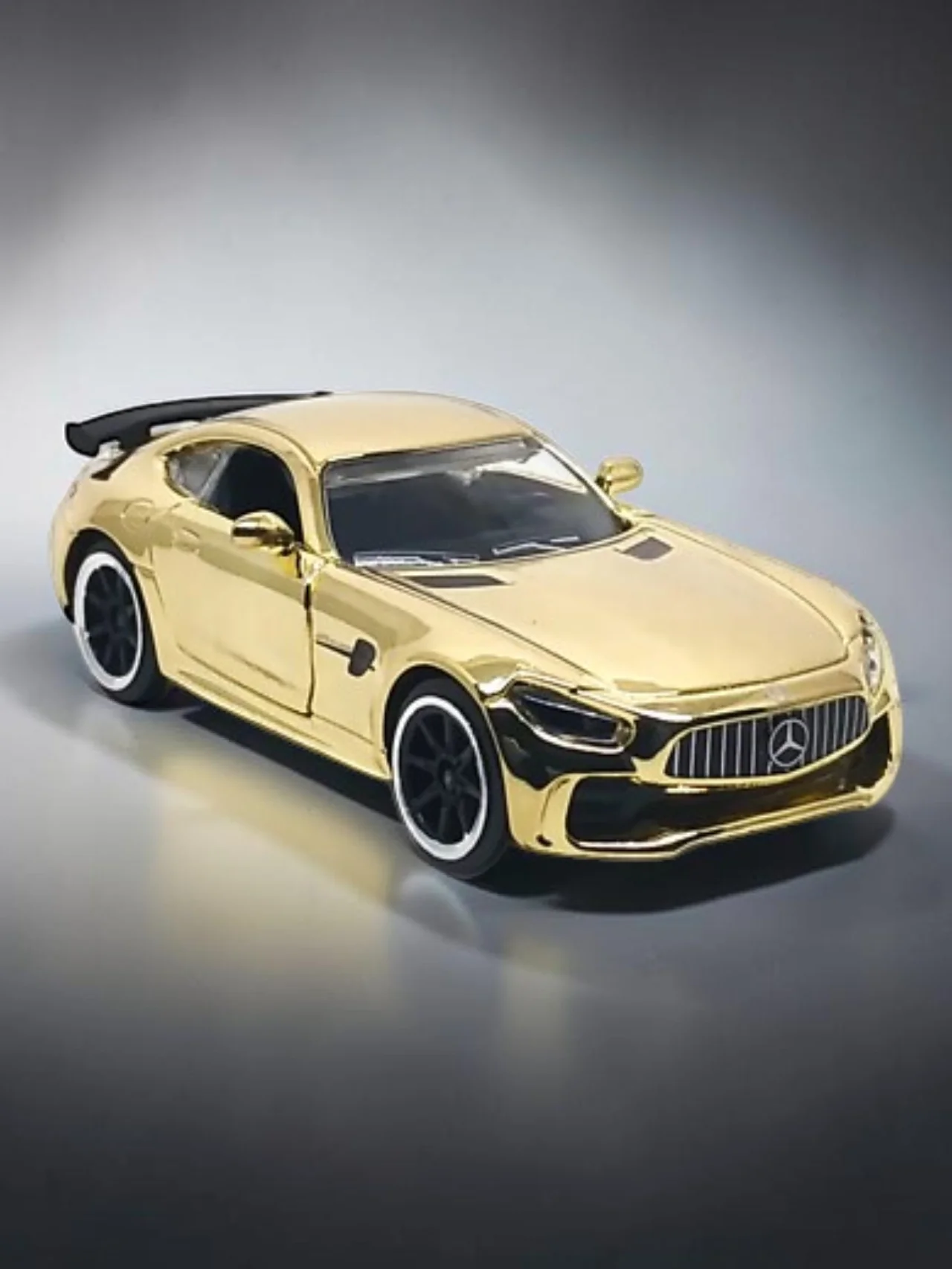Majorette Gold Edition 2021 Mercedes-AMG GT R Die-Cast Model Car Imported Premium (Gold Finish) 1:64 Scale - Image 2