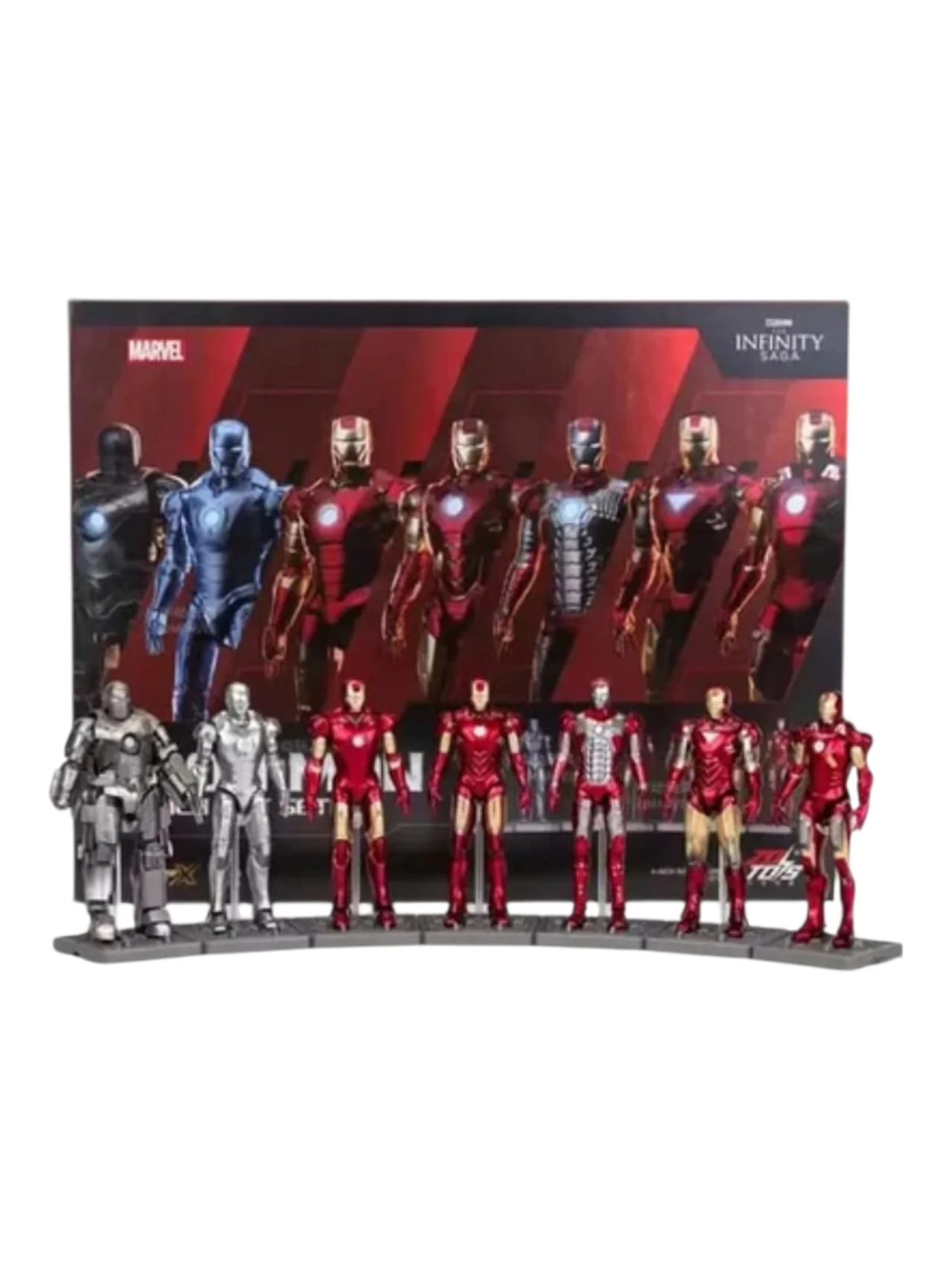 Action figure Marvel Studios : The Infinity Saga 4 Inch Scale Iron Man Collection Figures Set of 7 by ZD Toys - Image 2