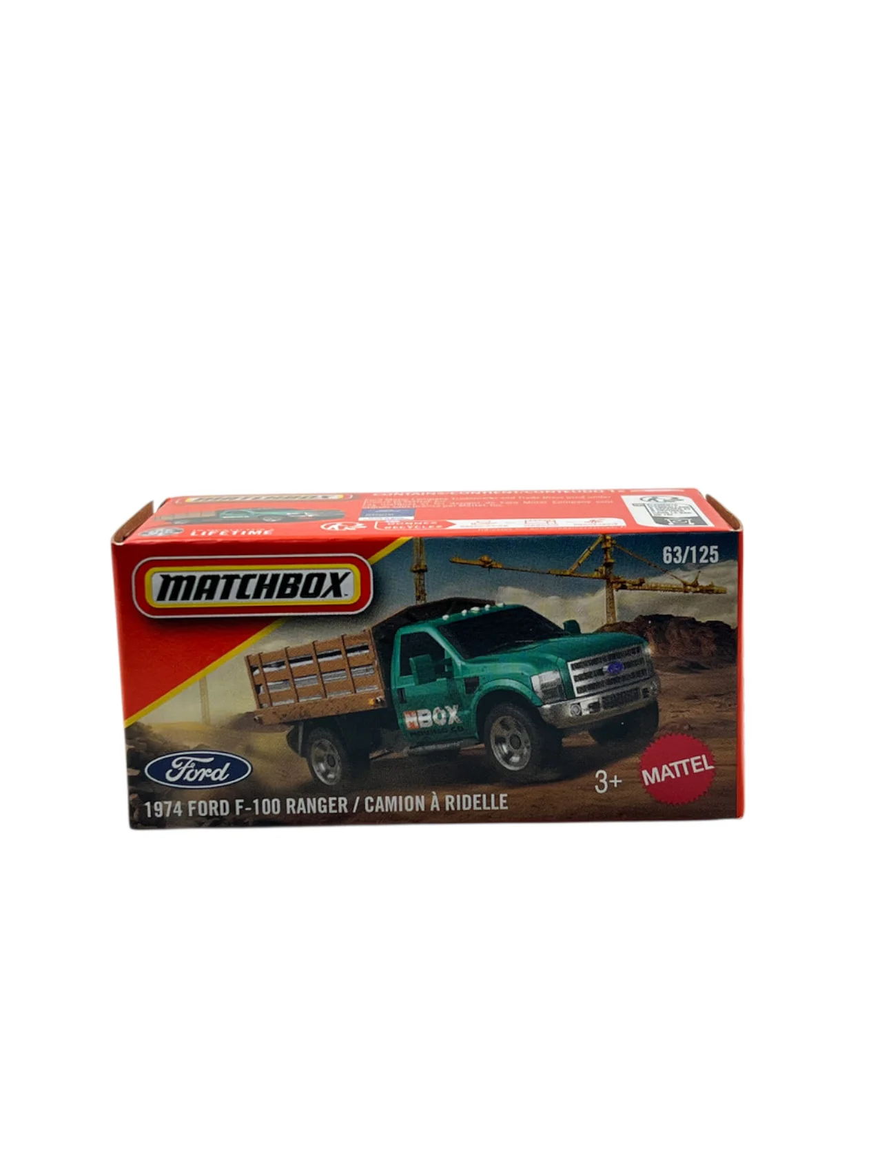 Matchbox 1974 Ford F-100 Ranger / Camion A Ridelle Mainline 1:64 Scale No 63