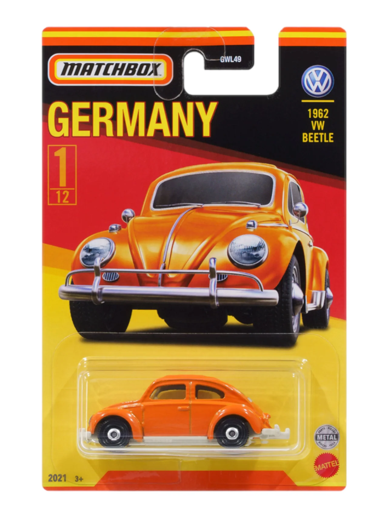 Matchbox Germany 1962 VW Beetle no 1/12 Imported Mainline 1:64 Scale - Image 2